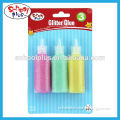 Cheap 3 pcs blister card packed drawing color glitter glue for kids